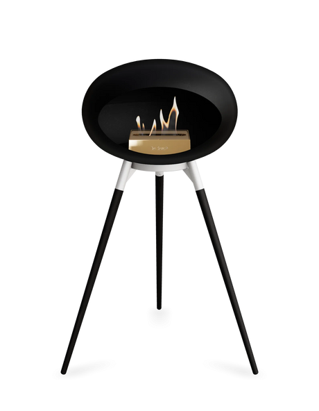 Le Feu Ground Wood High Dome Fireplace in Black Color