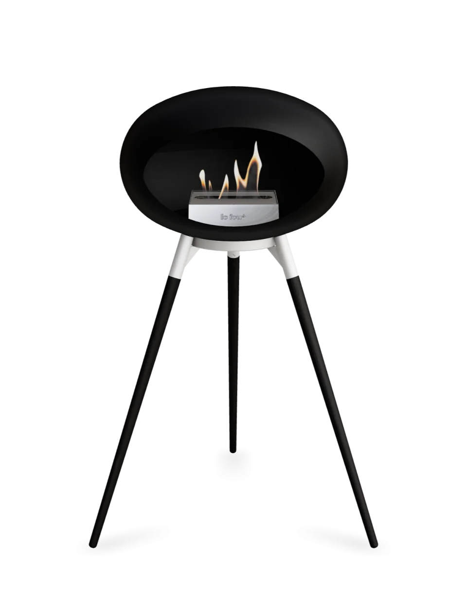 Le Feu Ground Wood High Dome Fireplace in Black Color