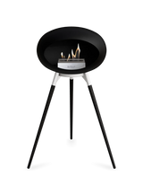 Le Feu Ground Wood High Dome Fireplace in Black Color