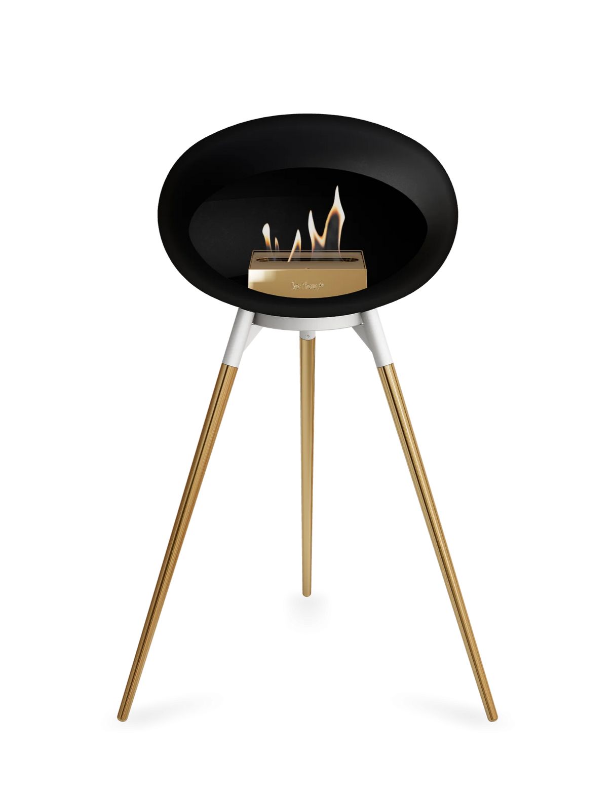 Le Feu Ground Wood High Dome Fireplace in Black Color