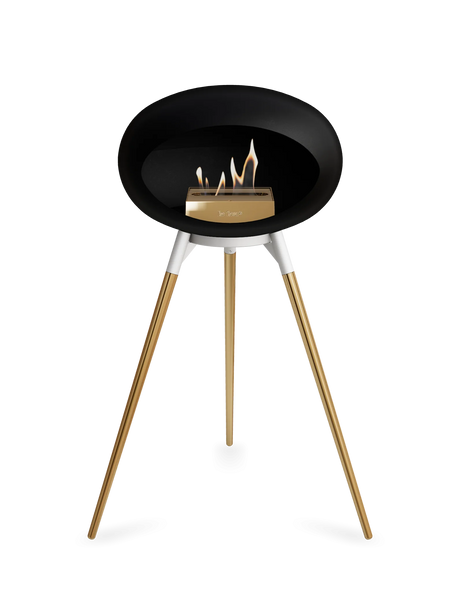 Le Feu Ground Wood High Dome Fireplace in Black Color