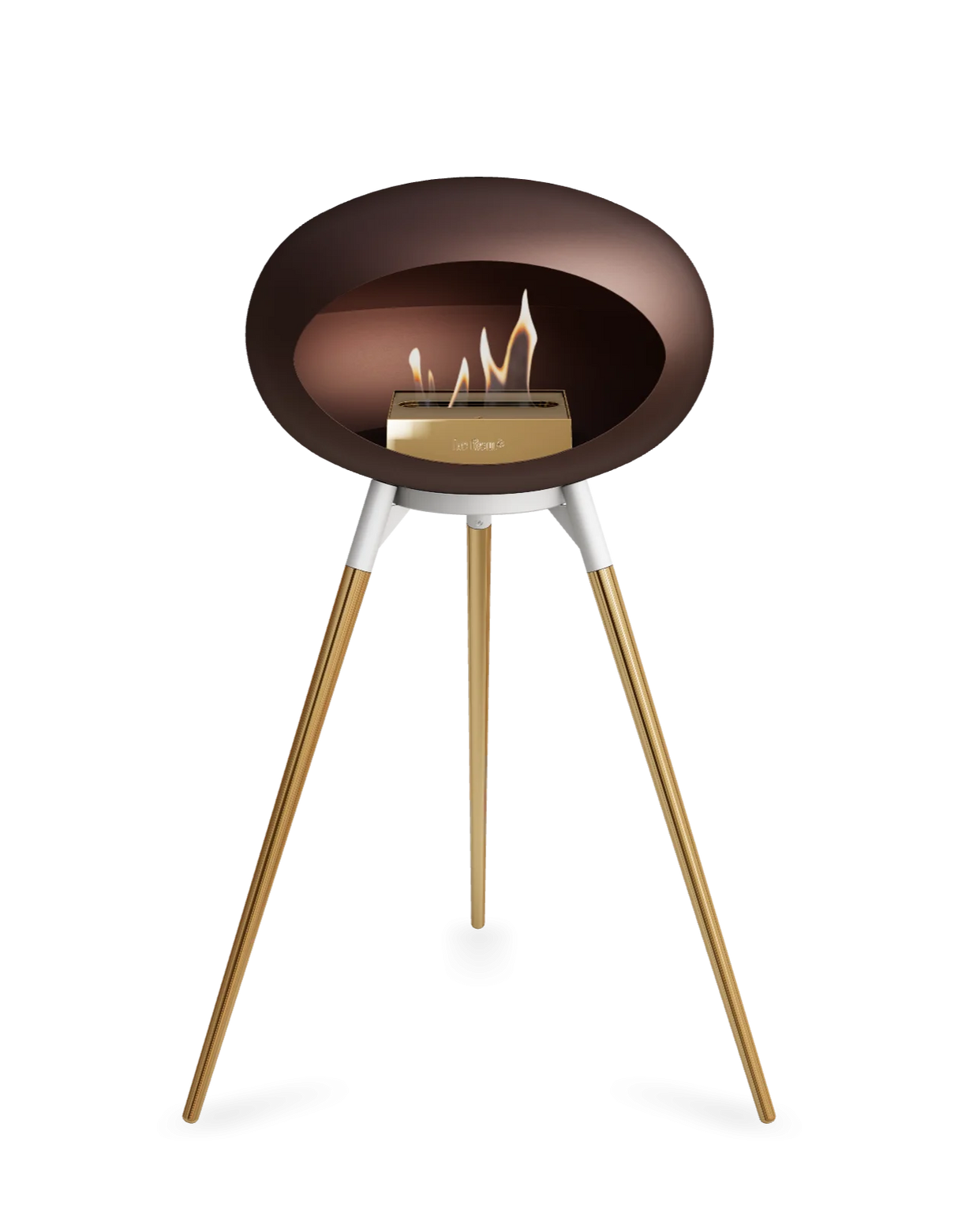 Le Feu Ground Wood High Dome Fireplace in Mocha Color