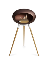 Le Feu Ground Wood High Dome Fireplace in Mocha Color