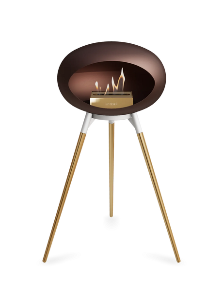 Le Feu Ground Wood High Dome Fireplace in Mocha Color