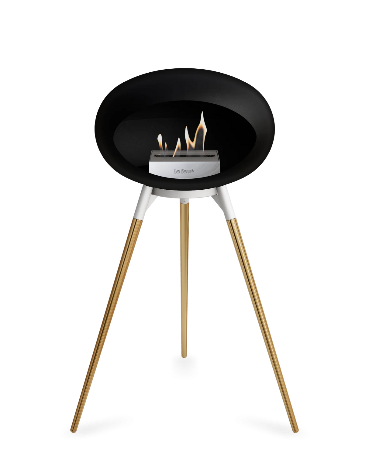 Le Feu Ground Wood High Dome Fireplace in Black Color