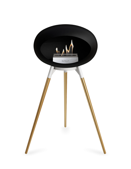 Le Feu Ground Wood High Dome Fireplace in Black Color