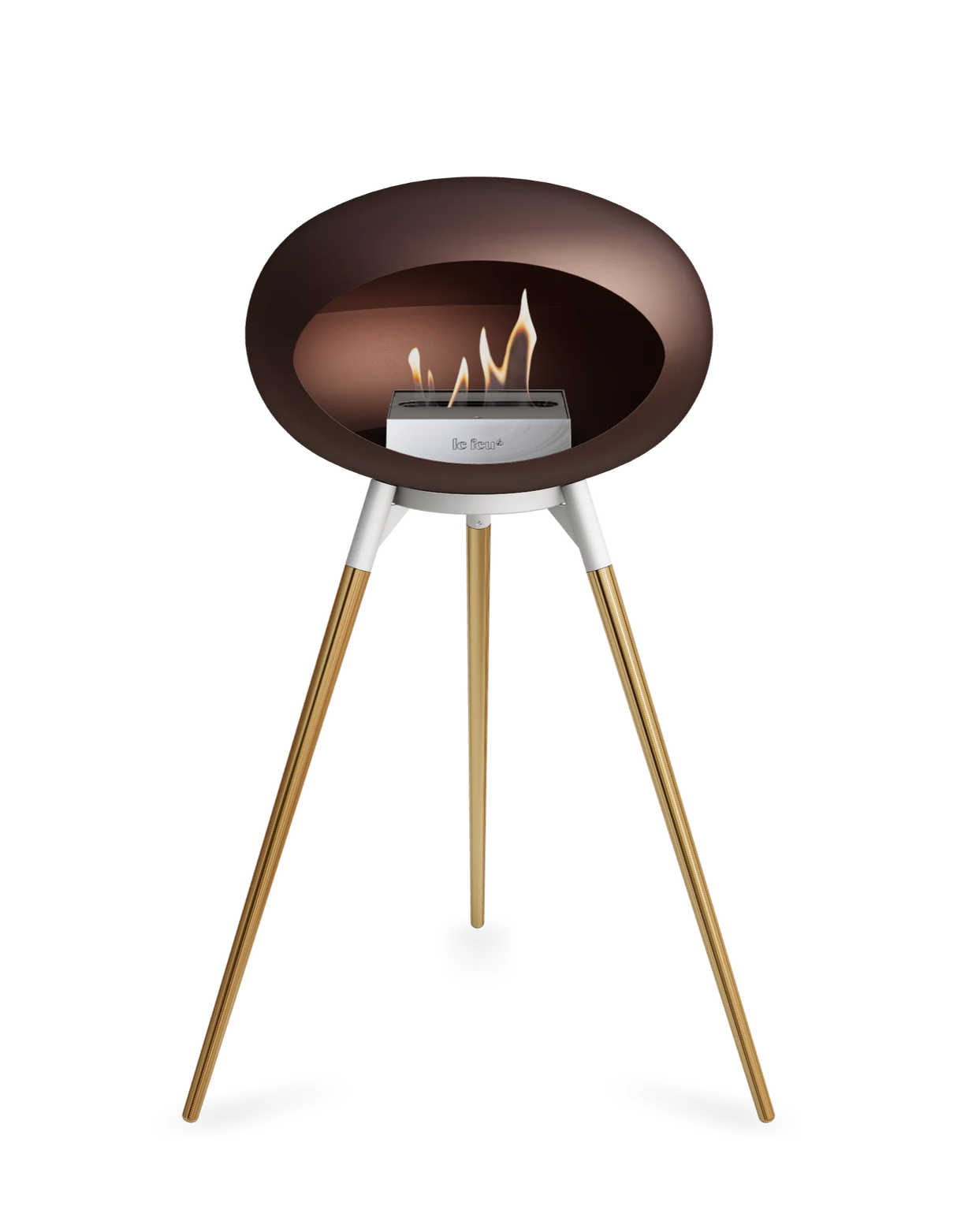 Le Feu Ground Wood High Dome Fireplace in Mocha Color