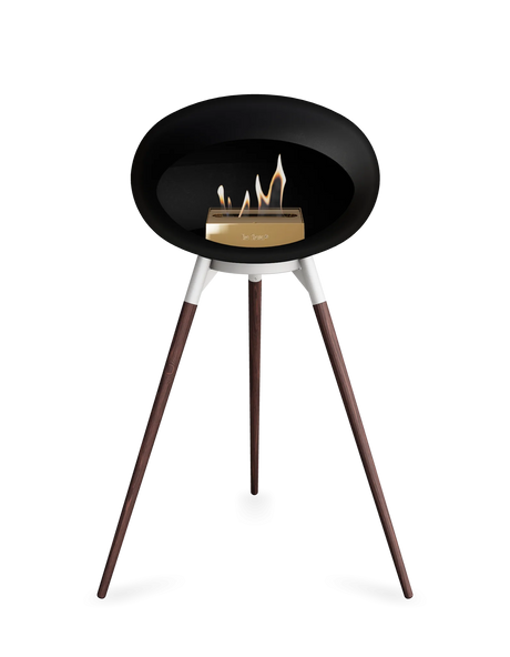 Le Feu Ground Wood High Dome Fireplace in Black Color