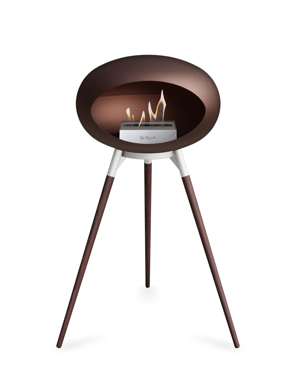 Le Feu Ground Wood High Dome Fireplace in Mocha Color