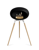 Le Feu Ground Wood High Dome Fireplace in Black Color