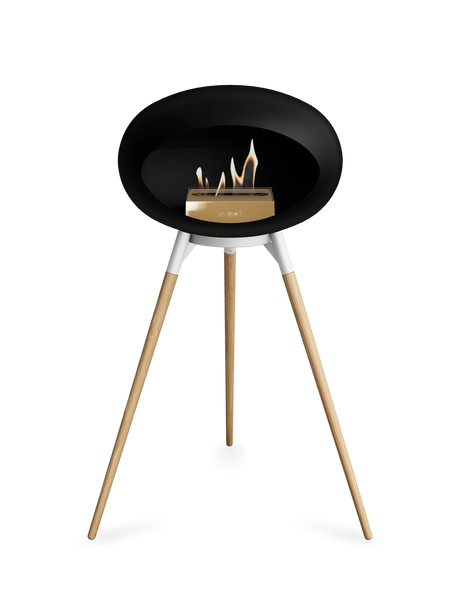 Le Feu Ground Wood High Dome Fireplace in Black Color