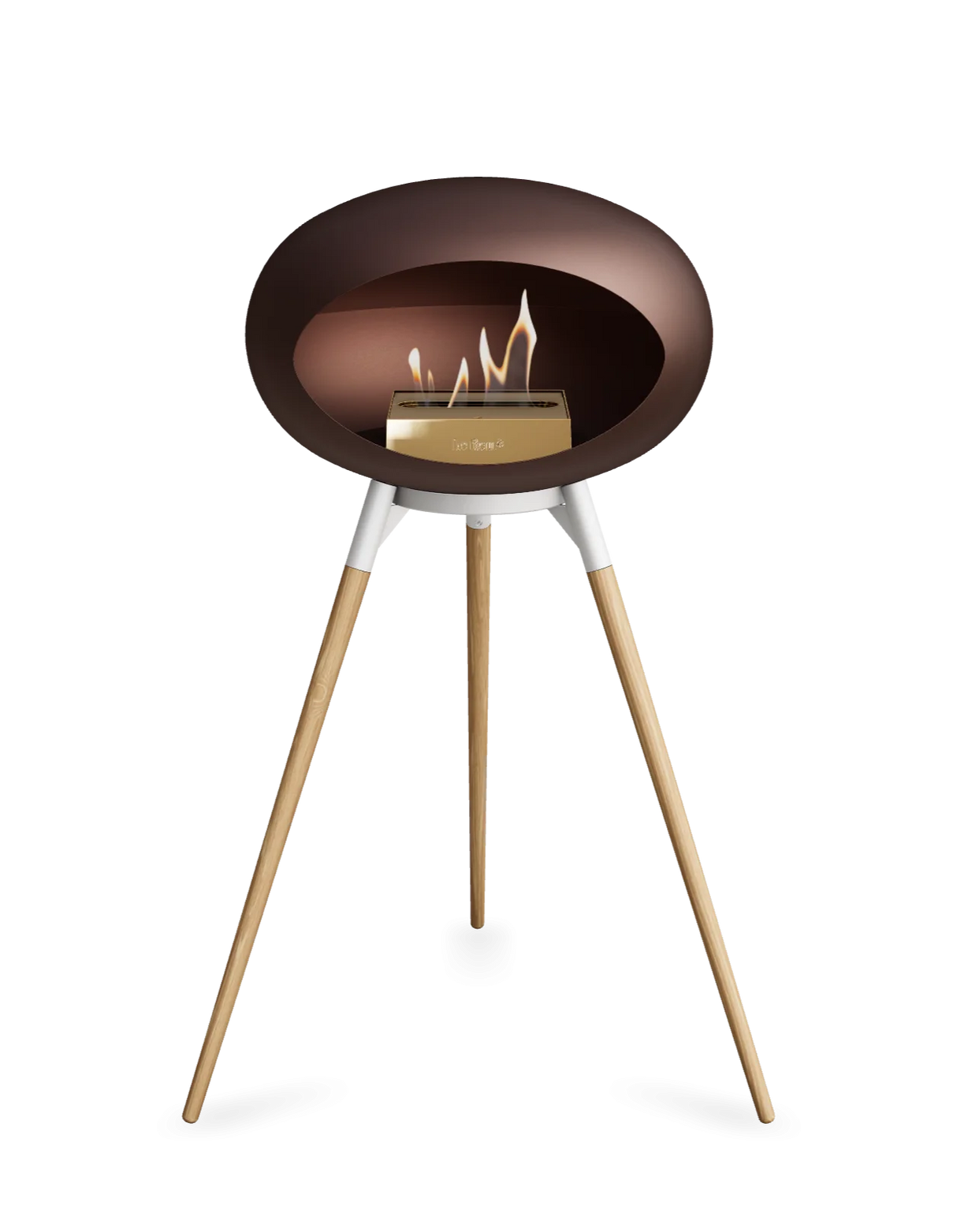 Le Feu Ground Wood High Dome Fireplace in Mocha Color