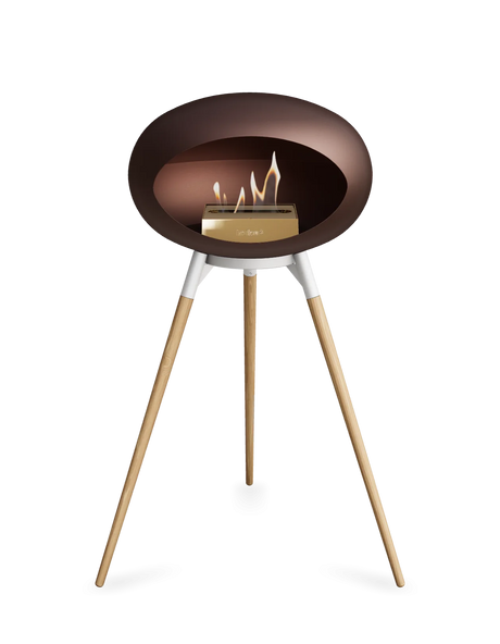 Le Feu Ground Wood High Dome Fireplace in Mocha Color