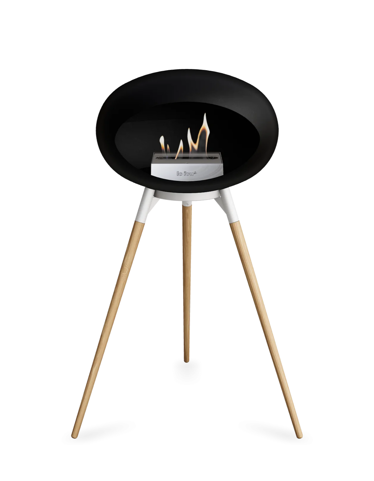 Le Feu Ground Wood High Dome Fireplace in Black Color