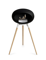 Le Feu Ground Wood High Dome Fireplace in Black Color