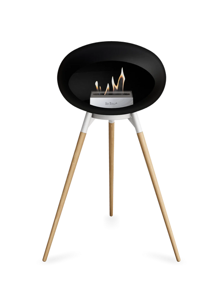 Le Feu Ground Wood High Dome Fireplace in Black Color