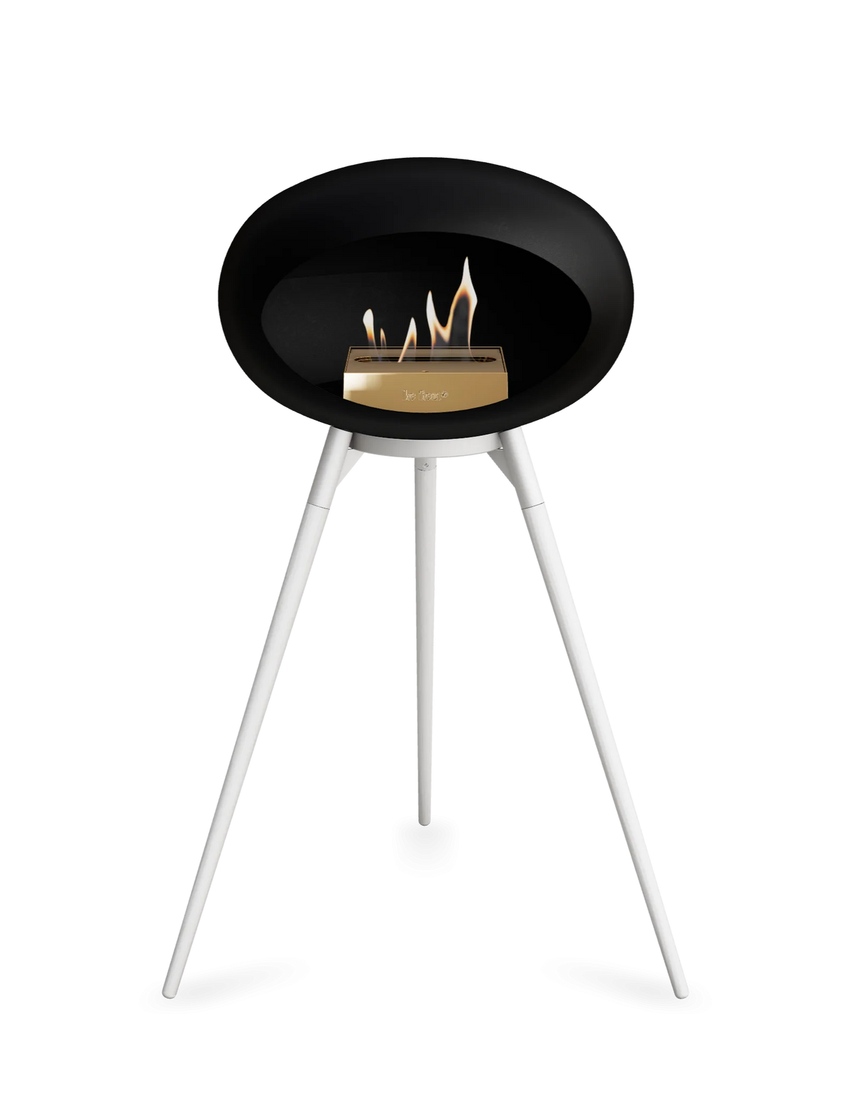 Le Feu Ground Wood High Dome Fireplace in Black Color