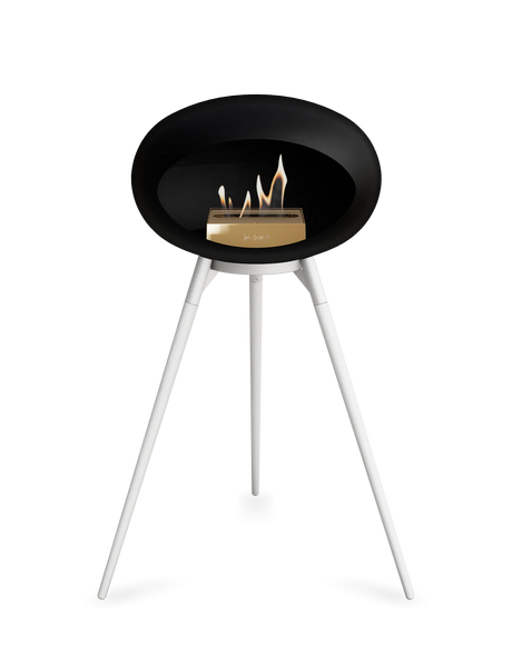 Le Feu Ground Wood High Dome Fireplace in Black Color