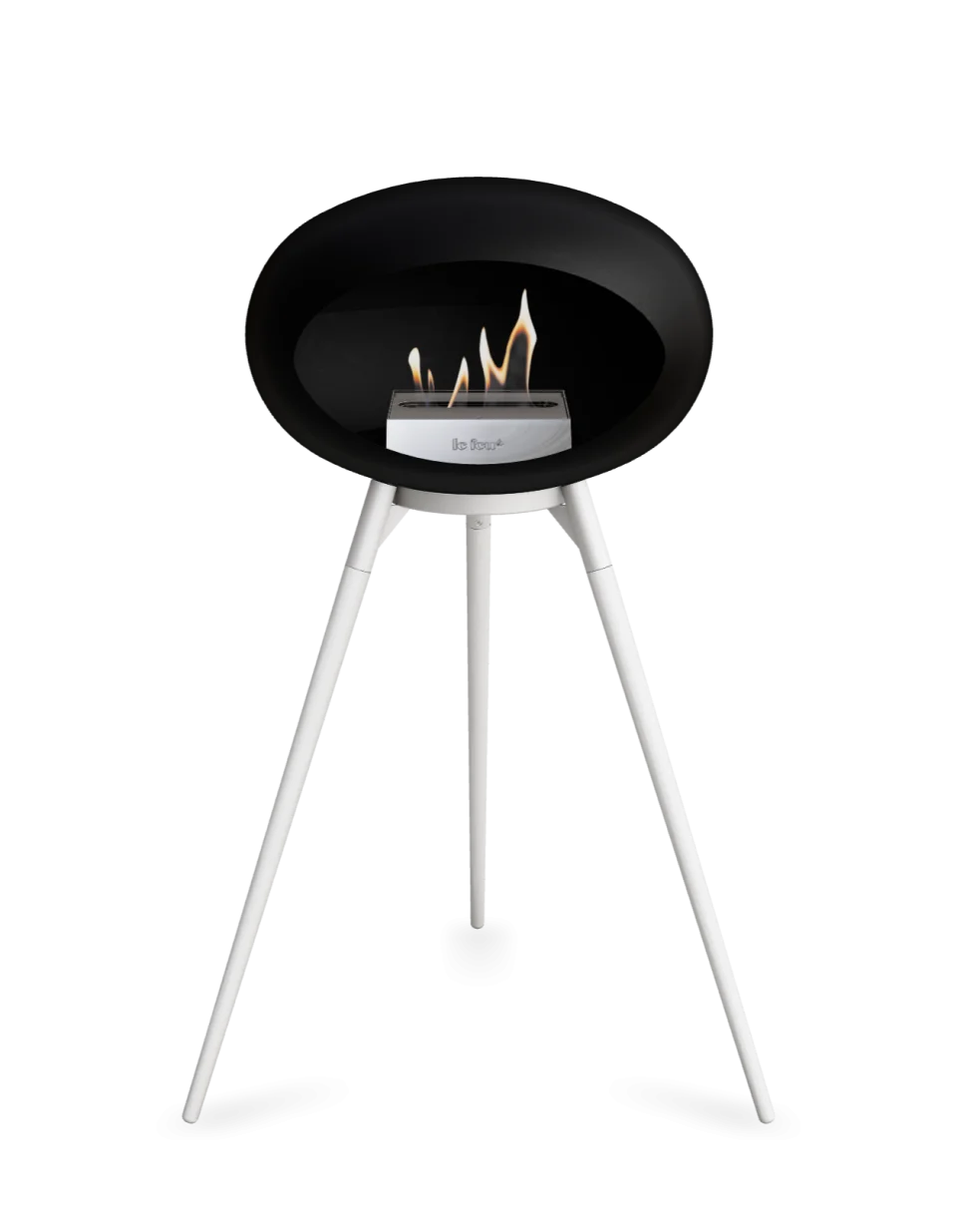 Le Feu Ground Wood High Dome Fireplace in Black Color