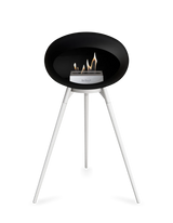 Le Feu Ground Wood High Dome Fireplace in Black Color