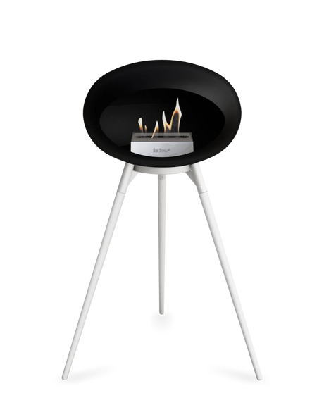 Le Feu Ground Wood High Dome Fireplace in Black Color