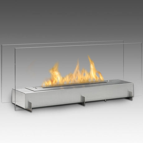 Eco-Feu 38" Vision II Free Standing Ethanol Fireplace, 2 Color Options
