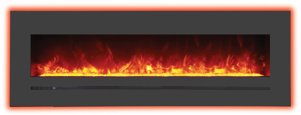 Sierra Flame 60" Linear Series Electric Wall-Mount/Built-In Fireplace