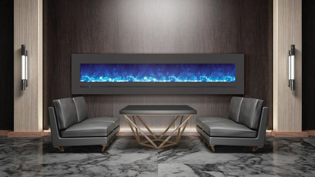 Sierra Flame 88" Linear Series Electric Wall-Mount/Built-In Fireplace