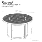 Paramount 42" Porter/Alan Aluminum Convertible Firepit Table