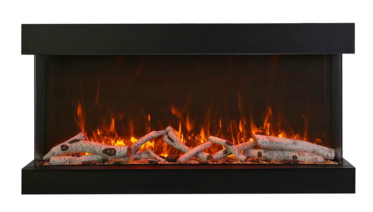 Amantii 50" 3-Sided Deep Indoor or Outdoor Electric Fireplace, with custom choice Media Kit