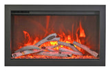Amantii 30" Traditional Series Electric Fireplace Insert with 10 piece log set