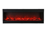 Amantii 60" 3-Sided Deep Indoor or Outdoor Electric Fireplace, with custom choice Media Kit