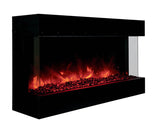 Amantii 40" 3-Sided Deep Indoor or Outdoor Electric Fireplace, with custom choice Media Kit