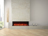 Amantii 60" 3-Sided Deep Indoor or Outdoor Electric Fireplace, with custom choice Media Kit