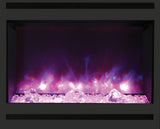 Amantii 31" Zero Clearance Electric Fireplace with Arch or Square Steel Surround