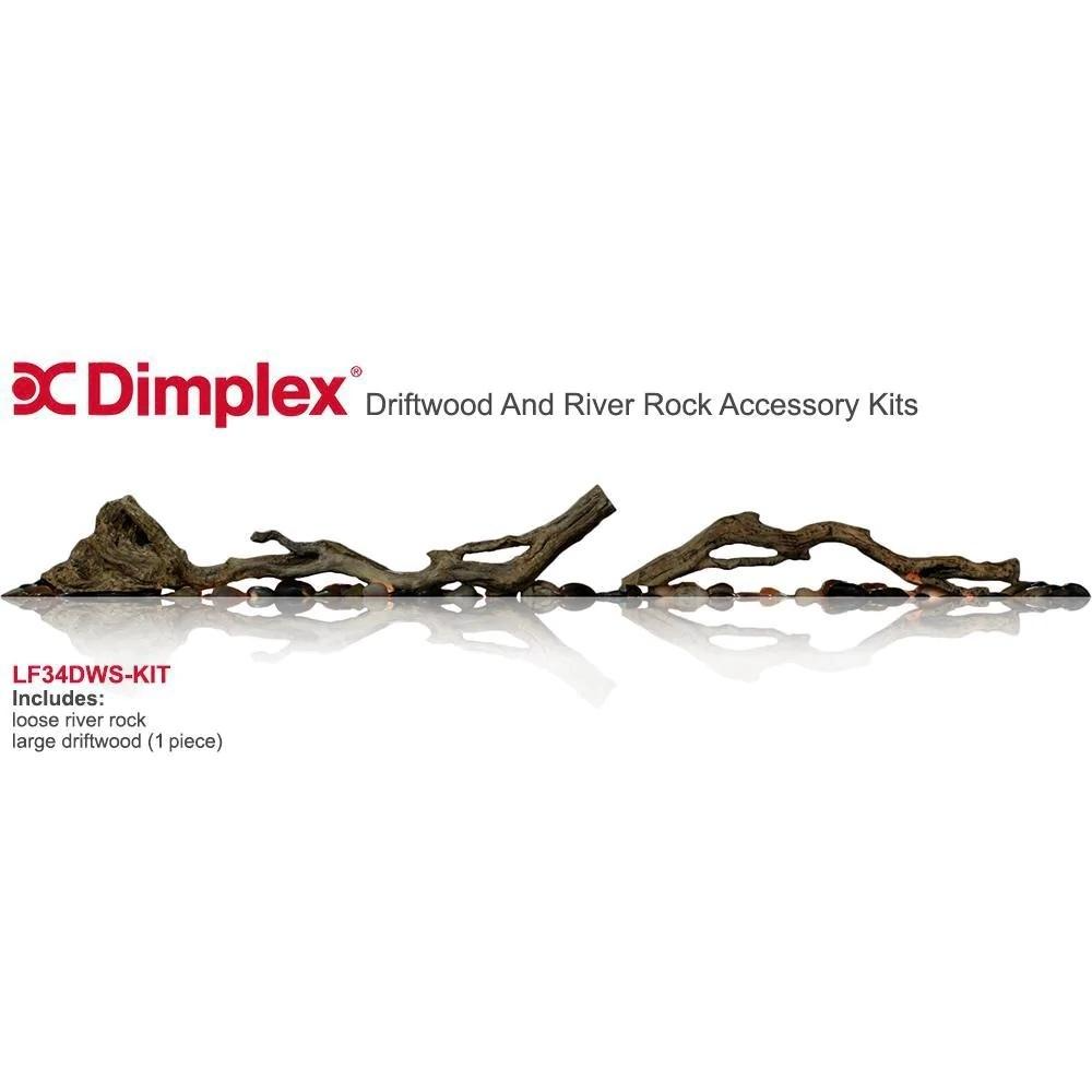 Dimplex Driftwood and River Rock Accessory Kit for Linear Fireplaces