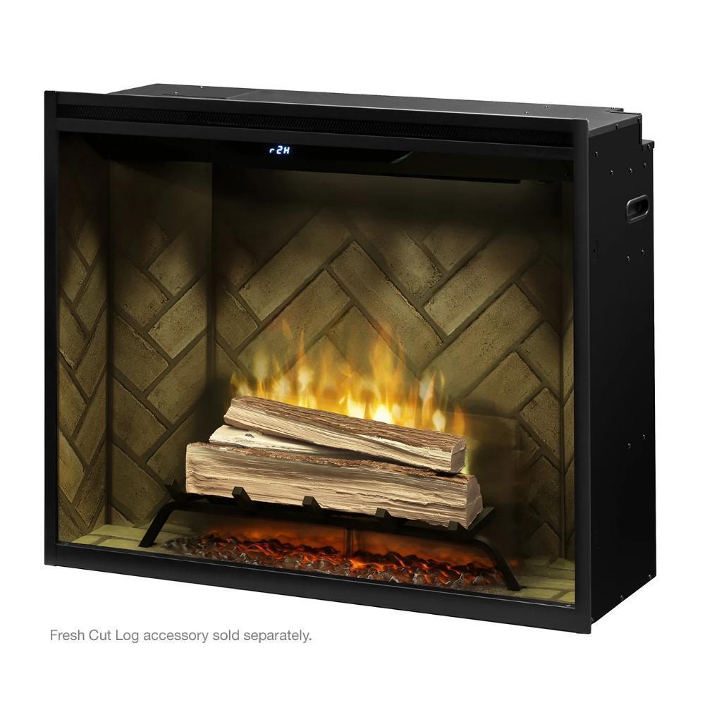 Dimplex 36" Revillusion® Portrait Built-In Electric Firebox with glass pane and plug kit, 2 Options